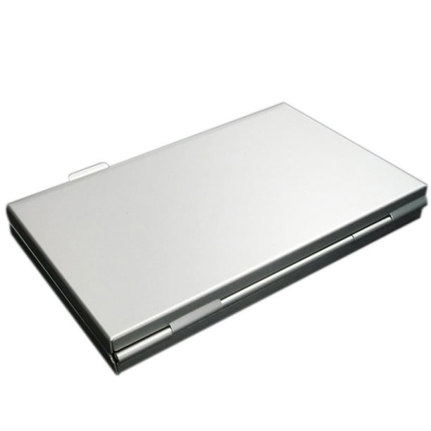 Seitruly Micro portátil de aluminio de alta para tarjeta TF, 24 ranuras, estuche protector de almacenamiento para tarjeta de memoria, Teléfono y Comunicación Plata