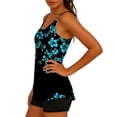 thumbnail image 5 of HOMBOM Tankini Swimsuit for Women Boyshorts Tummy Control Swimwear Floral Modest Two Piece Ladies Bathing Suit,Black,L, 5 of 8