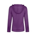 thumbnail image 4 of HAPIMO Women's Loose Tops Hooded Sweatshirt Pocket Autumn Spring Solid Drawstring Pullover Long Sleeve Shirts V Neck Sports Casual Relaxed Girls Fashion Clothing Purple M, 4 of 5