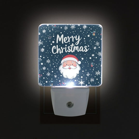 Yayeee LED Plug in Night Light for The Home with Auto Dusk to Dawn Light Sensors, 2 Pack, Christmas Santa