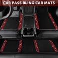 thumbnail image 4 of Alfombrillas para coche CAR PASS Bling Diamond, PVC, impermeables, 4 unidades, 4 of 8
