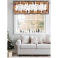 thumbnail image 3 of Thanksgiving Pumpkin Valances for Windows Fall Leaves Mushroom Black Plaid Kitchen Valance Curtain Rod Pocket Small Curtains for Cafe Bathroom Laundry Basement 42" x 12", 3 of 8