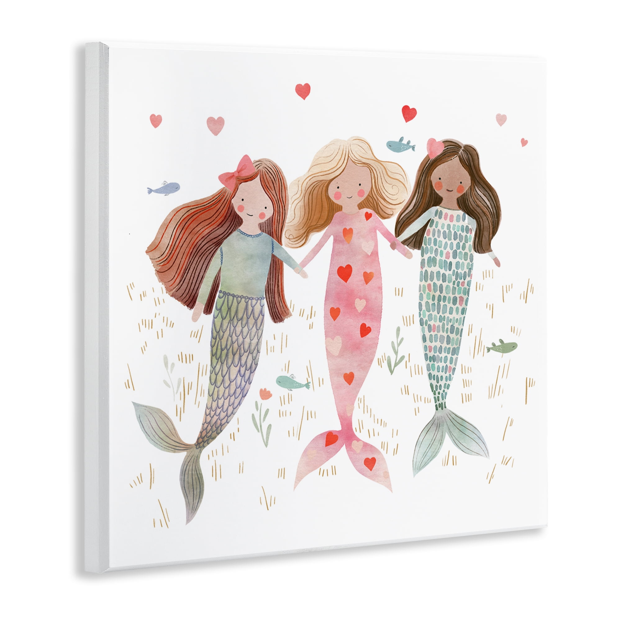 Trio of Mermaids Friendship Wall Plaque Art, design by Leah Straatsma