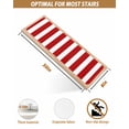 thumbnail image 4 of Stair Treads for Wooden Steps, Red Striped Peel and Stick Stair Treads with Adhesive, Christmas Farmhouse Red White Stripes Non Slip Indoor Stairs Runner Rugs Mats for Elders Dogs 8"x30" 4PCS, 4 of 7