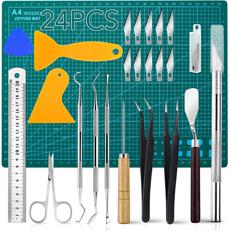 DIY Dry Flower Craft 24pcs vinyl weeding tools embossment dry flowers ...