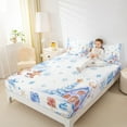 thumbnail image 4 of Manfei Kawaii Gingerbread Man Bed Sheets,Blue Christmas Snowflake King Sheets,Cartoon Xmas Tree Sheet Set For Girls Boys,Luxury Bedroom Decor,4-Piece, 4 of 7