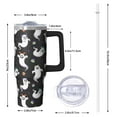 thumbnail image 2 of 30 Oz Halloween Tumbler with Handle and Straw, Witch Haunted Ghost Cat Tumbler Cup, Halloween Party Gifts for Women Adults Teenagers, 2 of 5