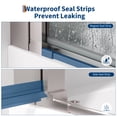 thumbnail image 5 of Frameless Pivot Shower Door 72" x 33.6-34.6", Pivot Swing Shower Glass Door with 1/4"(6Mm) Clear Tempered Glass Shower Door, Easy to Clean Bathroom Shower Door, Brushed Nickel, 5 of 7
