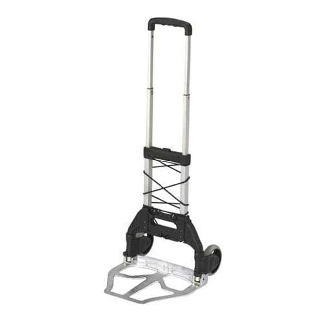 Magna Cart Personal 150 lbs Capacity Aluminum Folding Hand Truck Dolly Black Red 