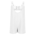 thumbnail image 4 of Lenpel Rompers for Women Summer Casual Sleeveless Square Neck Padded Backless Elastic Strap Jumpsuits Loose Short Overalls, 4 of 6