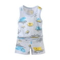 thumbnail image 2 of IFNWSV Girls Summer Outfits Kids Printing Comfortable Short Round-Neck Tank Sets for Kids Multicolor A 4-5Years, 2 of 3