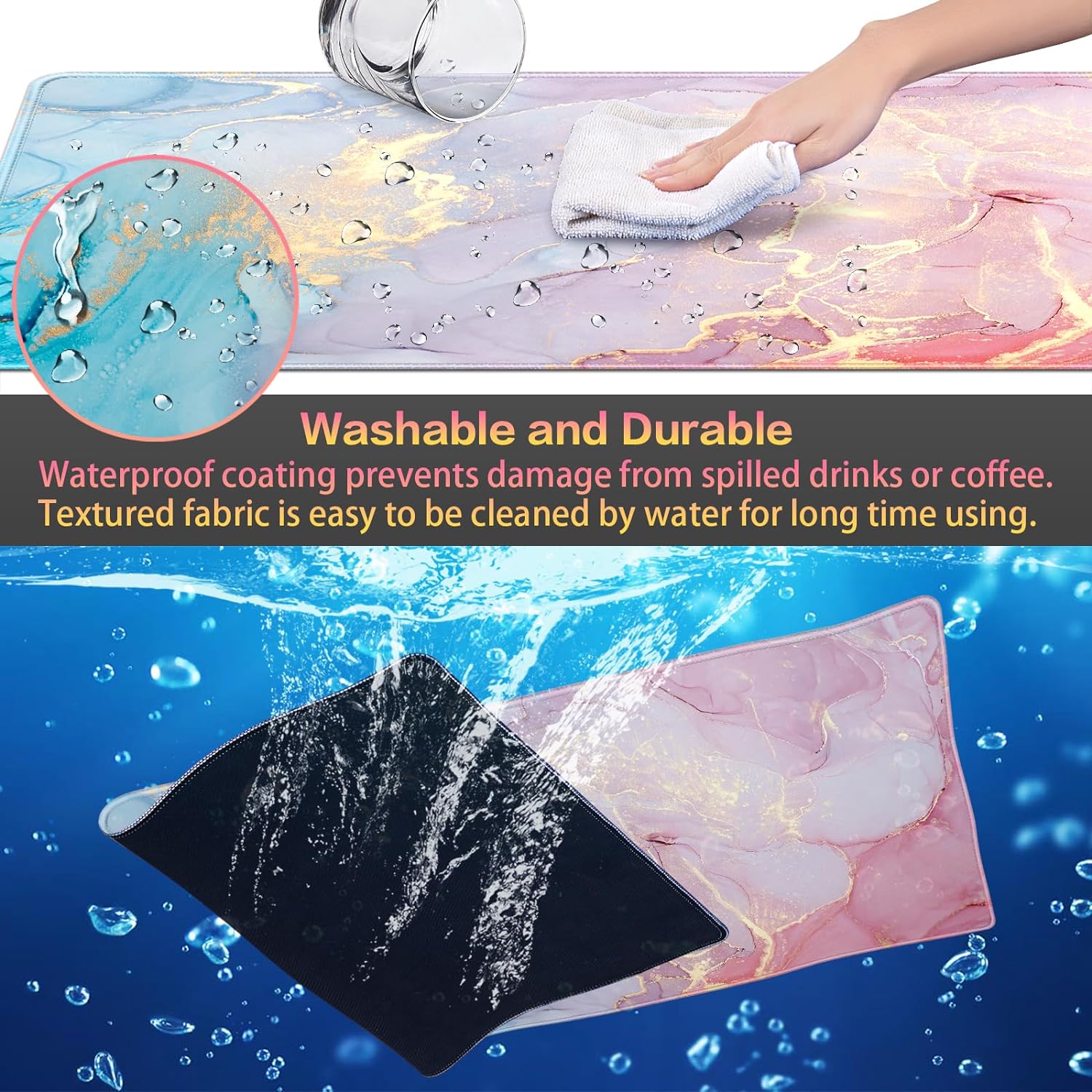 Gaming Mouse Pad, Large Mouse Pad for Desk, 31.5x15.7inch Mouse Pad for Home Office Gaming Work