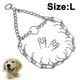 thumbnail image 1 of Collar de adiestramiento para perros con puntas y hebilla de liberación rápida, collar de pellizco para mascotas de acero cromado, collar sin tirones para perros, collar de adiestramiento antitirones, 1 of 8