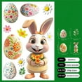 thumbnail image 2 of Pegatinas de pared, pegatinas de Pascua para ventanas, pegatinas para puertas, decoraciones de Pascua, pegatinas de conejo con huevos, calcomanías para Pascua, pegatinas de Pascua para ventanas, decor, 2 of 2