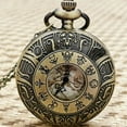 thumbnail image 4 of Steampunk Gear Pocket Watch Bronze Flip Open Quartz Pendant Clock Punk Vintage Mechanical Look for Men Women Necklace Gift, 4 of 6