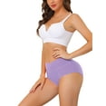 thumbnail image 4 of DARING DIVA Women's High Waist Available In Plus Size Underpants S Light Purple, 4 of 6