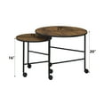thumbnail image 4 of Miekor Furniture Oblis Vintage Oak Finish Nesting Table Set No5015, 4 of 8