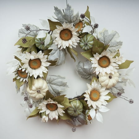 20-Inch Autumn Wreath with Sunflowers Pumpkins and Maple Leaves Seasonal Decorative Wreath for Front Door Wall or Fireplace Ideal for Fall Thanksgiving and Harvest Decor 20-Inch Autumn Wreath with Sunflowers Pumpkins and Maple Leaves Seasonal Decorative Wreath for Front Door Wall or Fireplace Ideal for Fall Thanksgiving and Harvest Decor