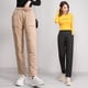 thumbnail image 2 of Pantalones de algodón ligeros para mujer, ropa exterior de moda para invierno, pantalones rectos, sueltos, adelgazantes, pantalones cálidos de talla grande para mujer, 2 of 5