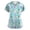 CyanA_04W0119#, variant on Fabrcox Easter Women Scrubs Top Bunny Cute Graphic Women's Workwear with Pocket Short Sleeve V Neck Plus Size Nursing Uniforms for Women Top S-5XL