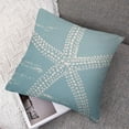 thumbnail image 7 of nygtbtfer  Throw Pillow Cover Green Star Vintage Starfish Pastel Seafoam Blue Fish Decorative Pillow Case Home Decor Pillowcase White, 7 of 7