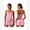 Pink, variant on IWEMEK Women's Tennis Dresses Twist Front Split Ruffle Cami Dress with shorts Golf Active Dress
