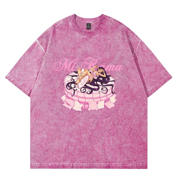 Paloma Mami Codigos de Muneca Vintage Wash T-Shirts Women Men HipHop Cotton Short Sleeve Tee