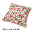 thumbnail image 3 of Throw Pillow Covers, Beautiful Rose Flowers Soft Square Pillow Cases with Invisible Zipper for Couch Bed Sofa, Farmhouse Fall Home Decor 12"x12", 3 of 7