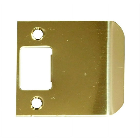 Don-Jo 9103 605, EL103 605 Extended Lip Strike Plate, 3" Brass FInish