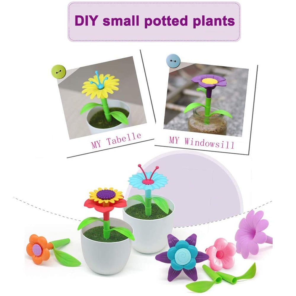 Flower Garden Educational Creative Playset Model Building Kits Plastic, 1.56 oz, 46 Pcs