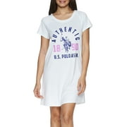 U.S. Polo Assn. Women's and Women's Plus Short Sleeve Nightgown Pajama Dress