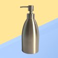 thumbnail image 3 of Empty 304 Stainless Steel Pump Liquid Soap Bottles Containers Hand Bottles Refillable Shampoo Emulsion Liquid Soap Container (Silver, 500ml), 3 of 8