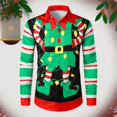 thumbnail image 1 of Camisa de muñeco de nieve con estampado HD de alta calidad botones de camisa para hombre diseño de diseñador solapa para hombre talla grande, 1 of 6
