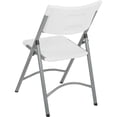 thumbnail image 2 of Folding Chair, Blow Molded Resin, White, Armless, Mid Back, Lot of 4, 2 of 5