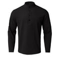 thumbnail image 1 of Camisas Para Hombre Manga Corta Camisa de hombre Manga larga Hebilla abierta Camisa casual a cuadros Top (Black, XXL), 1 of 5