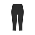 thumbnail image 5 of ibuvkizy Capri Pants for Women,Joggers for Women High-waisted Summer Solid Color Slim Bottom Pants Dark Gray,M, 5 of 6