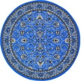 thumbnail image 1 of Unique Loom Kashan Traditional Floral Area Rug, 8 Feet, Blue/Ivory, 1 of 1