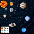 thumbnail image 3 of veasfak Luminous Wall Sticker Glow Sticker Ceiling Decals Home Living Room Bedroom Decor 9pcs Planets L, 3 of 8