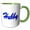 Green/White, variant on 3drose, Hubby, Blue, 11oz Two-tone Black Mug
