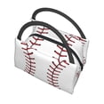 thumbnail image 5 of Insulated Lunch Tote Bag White Baseball Lunch Bag For Women Men, 5 of 7