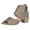 Khaki, variant on Womens Low Chunky Block Heelss Pumps Open Toe Dressy Summer Shoes Comfortable Slip On Dress Shoes