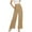 Khaki, variant on Prolriy Work Pants Women, Wide Leg Pants Women's High Elastic Waisted in The Back Business Work Trousers Long Straight Suit Pants Women's Pants Beige L