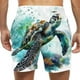 thumbnail image 4 of Kakii Men's Swim Trunks Hawaiian Bathing Mesh Lining Suit Swimsuits Beach Shorts with Pockets, 4 of 6