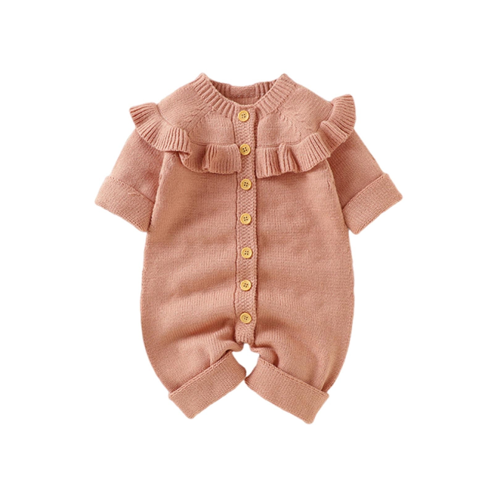 【☺︎】Romper suit with frill EQWLJWE Toddler Romper Jumpsuit Kids Boys Girls Summer