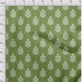 thumbnail image 4 of oneOone Velvet Green Fabric Asian Dabu Print Craft Projects Decor Fabric Printed By The Yard 58 Inch Wide, 4 of 4