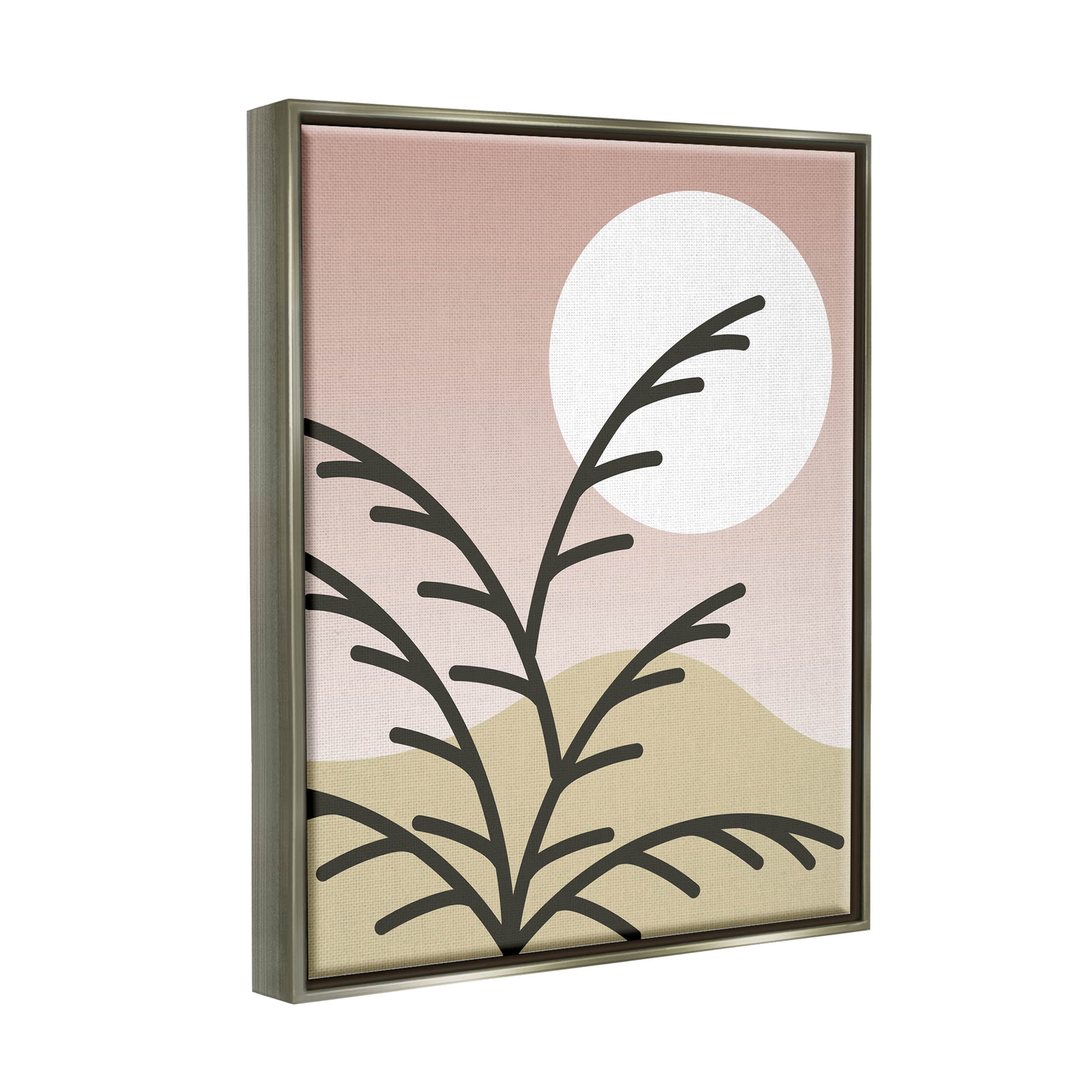Contemporary Mountain Branches Botanical & Floral Graphic Art Luster Gray Framed Art Print Wall Art