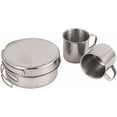 thumbnail image 3 of Biwat Camping Cookware Mess Kit 8PCS Stainless Steel Cooking Pot and Pan Set with Plates Cups for Outdoor Camping Hiking Backpacking, 3 of 4
