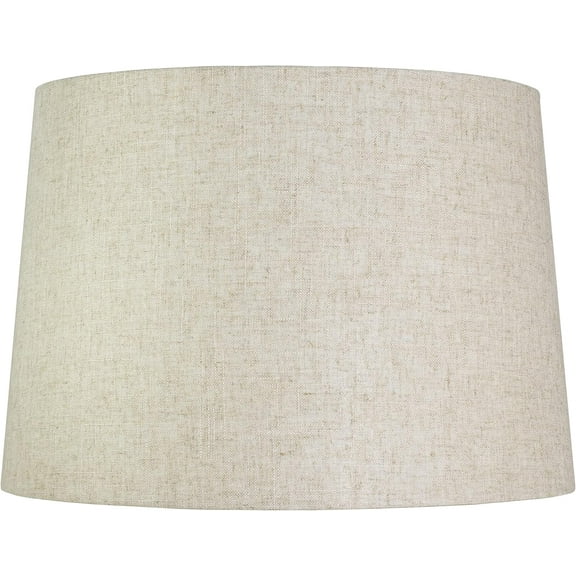 Urbanest French Drum Lampshade, 14-inch By 16-inch By 11-inch, Spider-washer Fitter (Natural Linen)