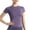 Purple, variant on Ladies T-shirt Sunscreen Short-sleeved Round Neck Solid Color Casual Sports Tops Sun Protective Clothing Blue L
