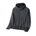 thumbnail image 3 of Chaqueta de protección solar para hombre, chaqueta con capucha y cremallera completa de manga larga para golf y viajes, 3 of 8
